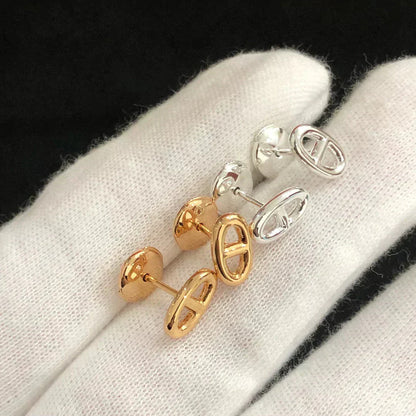 [LumiVibe]CHAINE SMALL EARRINGS GOLD AND SILVER
