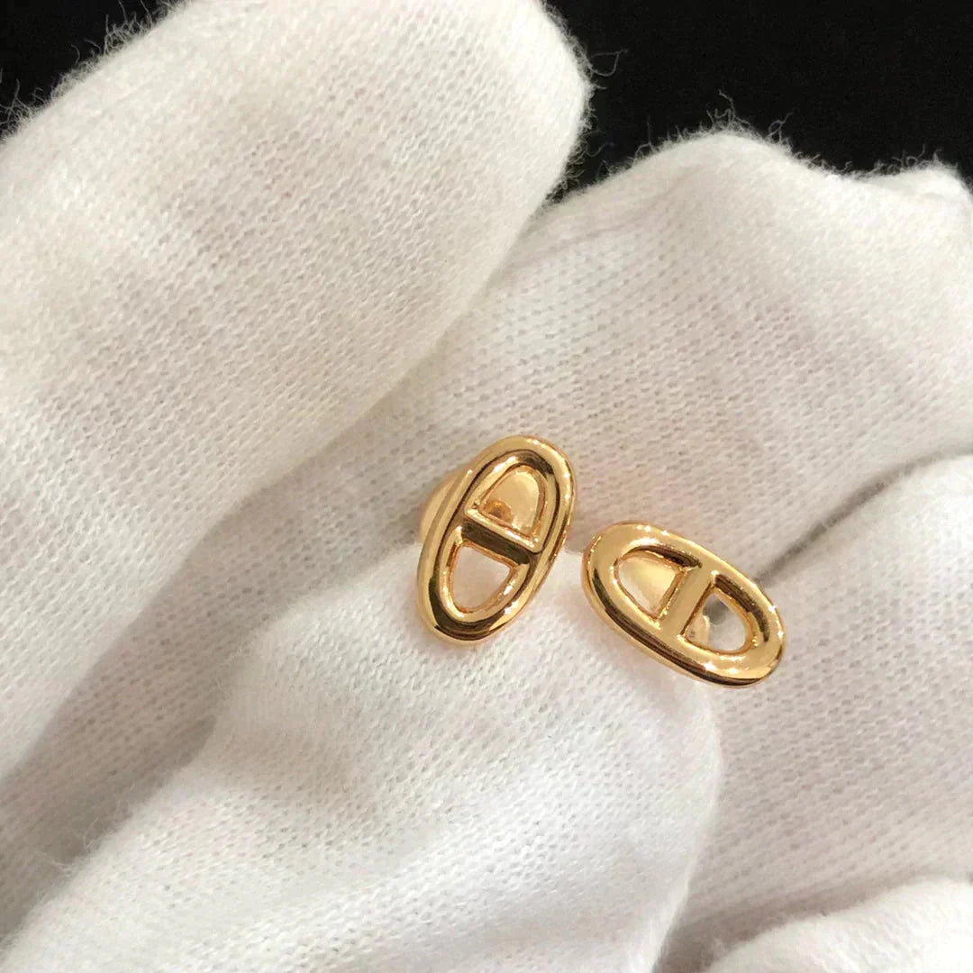 [LumiVibe]CHAINE SMALL EARRINGS GOLD AND SILVER