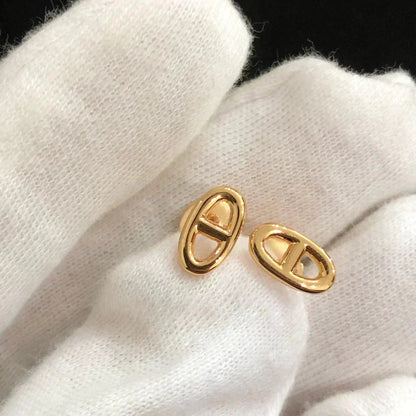 [LumiVibe]CHAINE SMALL EARRINGS GOLD AND SILVER