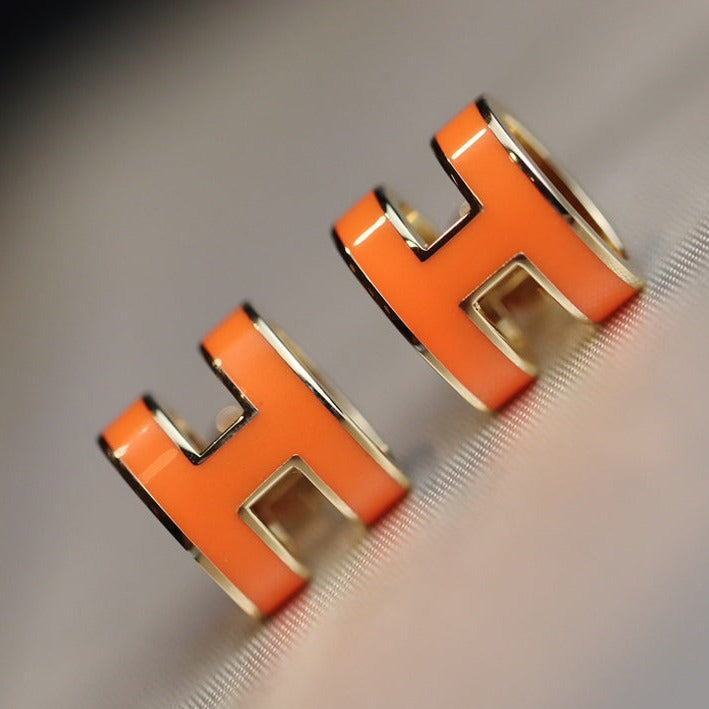 [LumiVibe]MINI POP H EARRINGS ORANGE