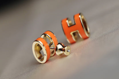 [LumiVibe]MINI POP H EARRINGS ORANGE