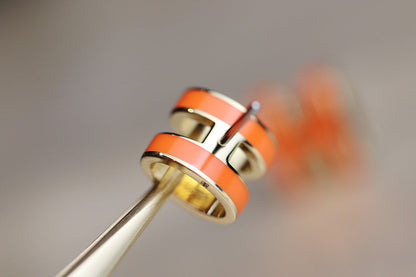 [LumiVibe]MINI POP H EARRINGS ORANGE