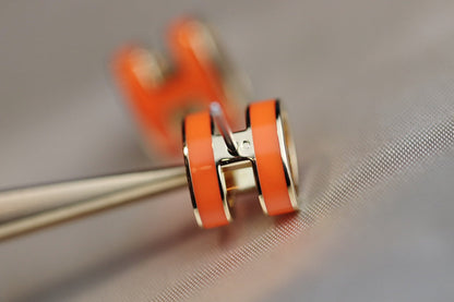 [LumiVibe]MINI POP H EARRINGS ORANGE