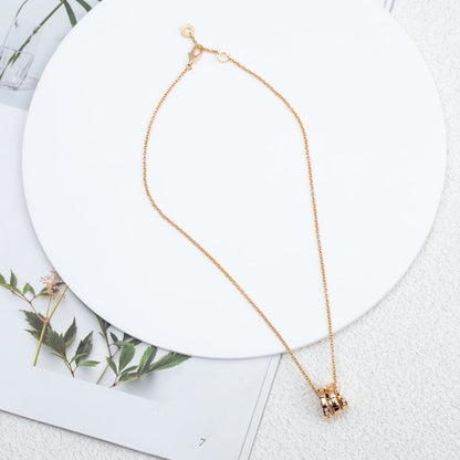 [LumiVibe]SERPENTI PINK GOLD NECKLACE DIAMOND