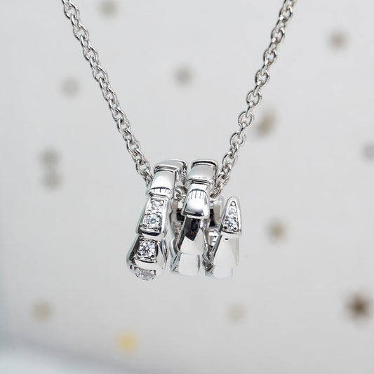[LumiVibe]SERPENTI SILVER NECKLACE DIAMOND