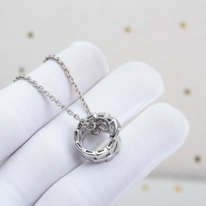 [LumiVibe]SERPENTI SILVER NECKLACE DIAMOND