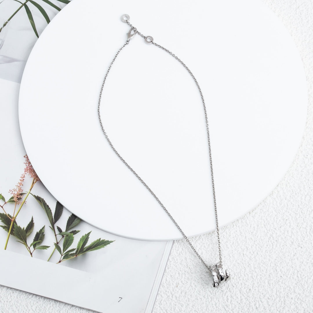 [LumiVibe]SERPENTI SILVER NECKLACE DIAMOND