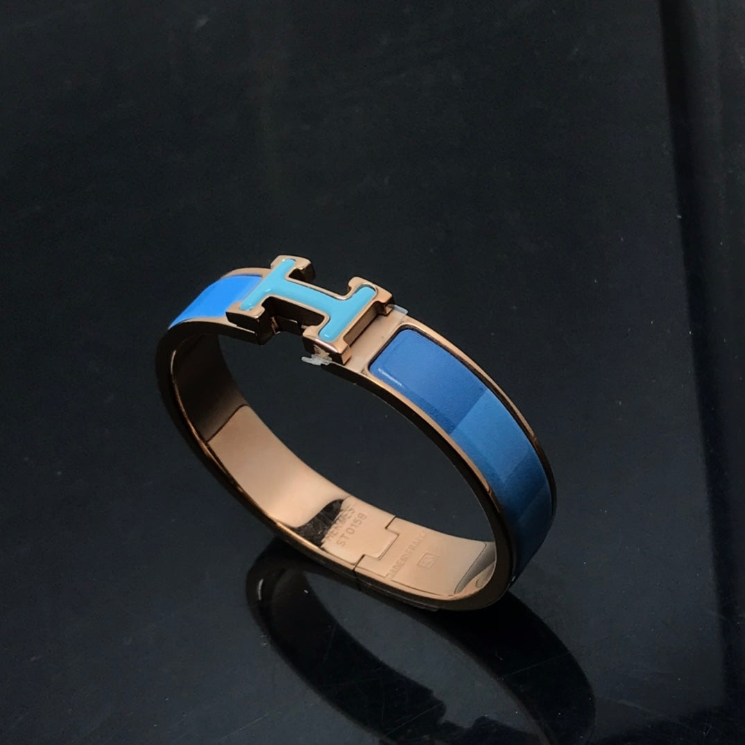 [LumiVibe]H BRACELET BLUE RAINBOW CERAMIC