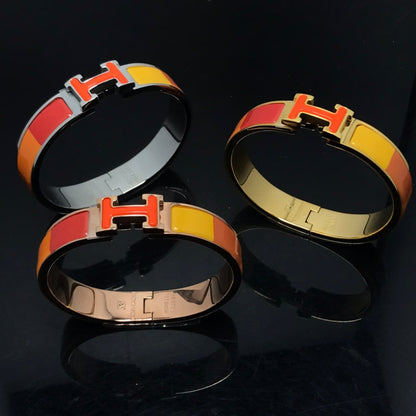 [LumiVibe]H BRACELET ORANGE RAINBOW CERAMIC