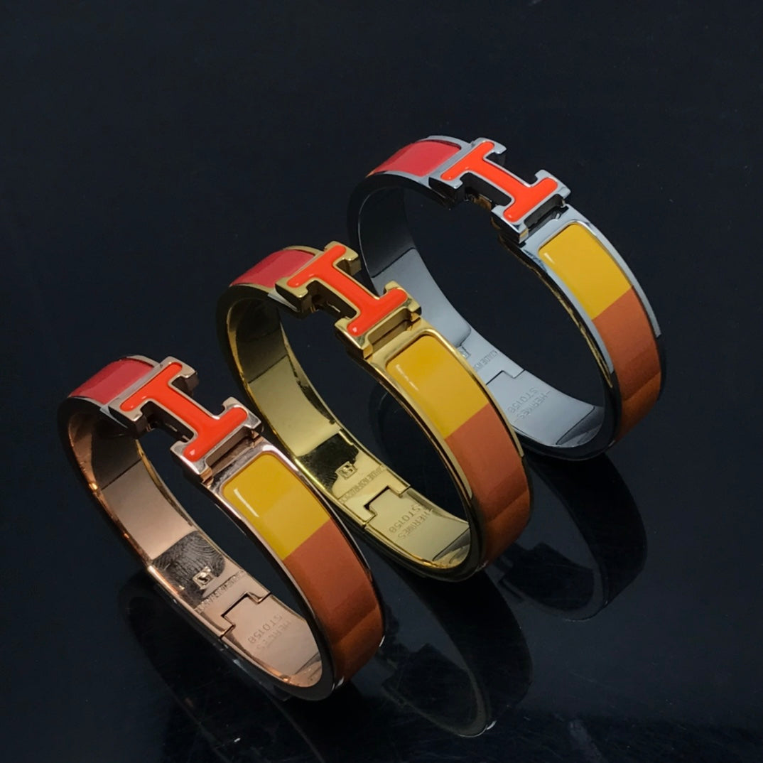 [LumiVibe]H BRACELET ORANGE RAINBOW CERAMIC