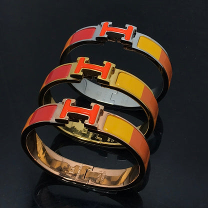 [LumiVibe]H BRACELET ORANGE RAINBOW CERAMIC