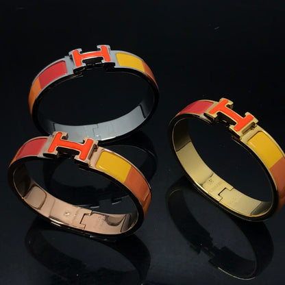 [LumiVibe]H BRACELET ORANGE RAINBOW CERAMIC