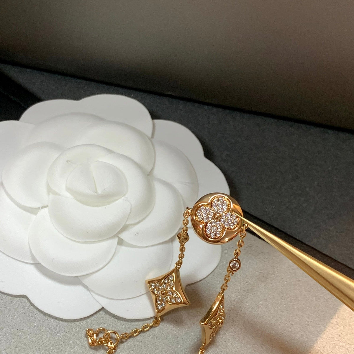[LumiVibe]STAR AND SUN 4 MOTIFS GOLD DIAMONDS BRACELET