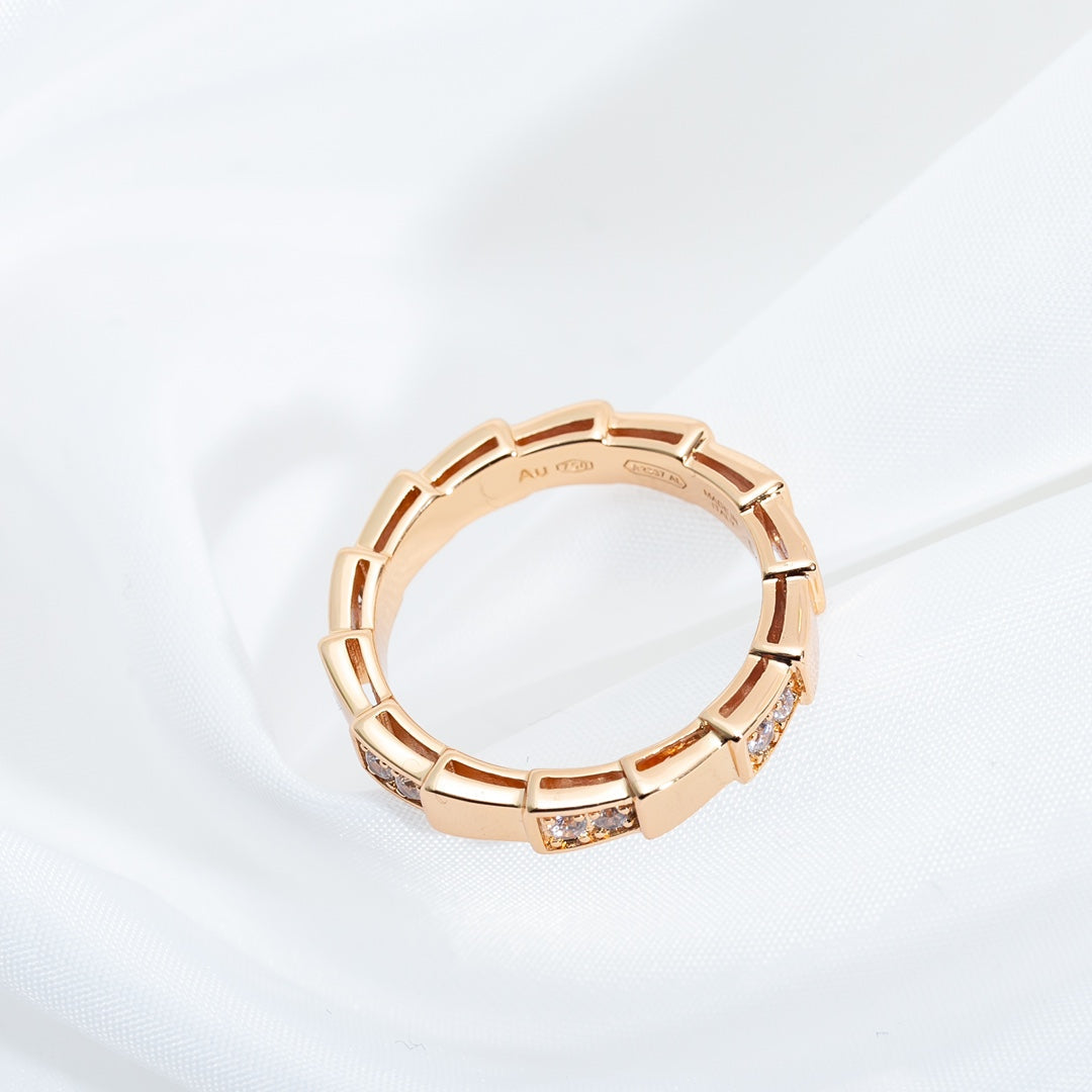 [LumiVibe]SERPENTI RING PINK GOLD  3MM