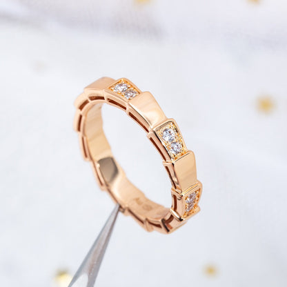[LumiVibe]SERPENTI RING PINK GOLD  3MM
