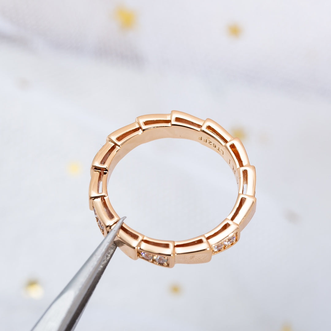 [LumiVibe]SERPENTI RING PINK GOLD  3MM