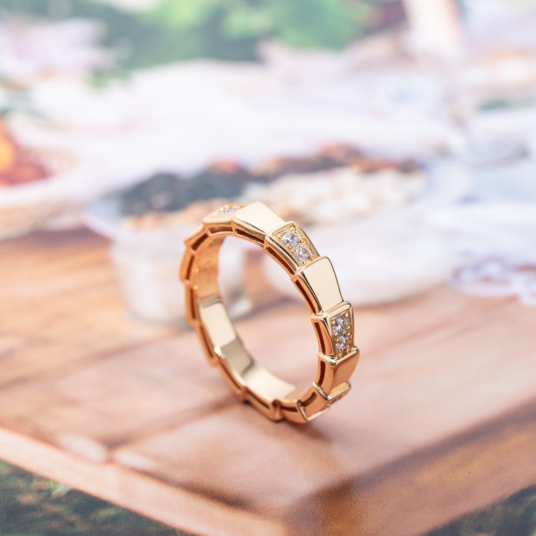 [LumiVibe]SERPENTI RING PINK GOLD  3MM