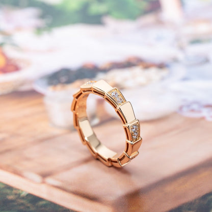 [LumiVibe]SERPENTI RING PINK GOLD  3MM