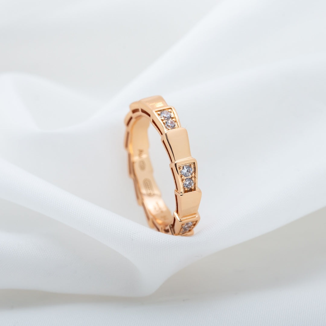 [LumiVibe]SERPENTI RING PINK GOLD  3MM