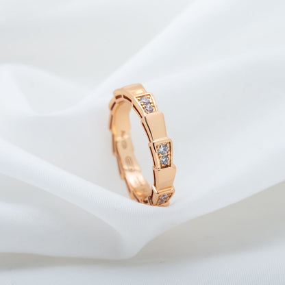 [LumiVibe]SERPENTI RING PINK GOLD  3MM