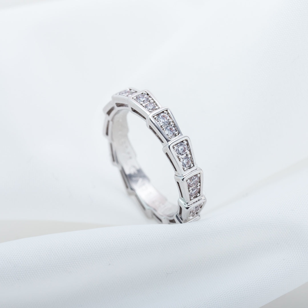 [LumiVibe]SERPENTI RING SILVER DIAMOND PAVED 3MM