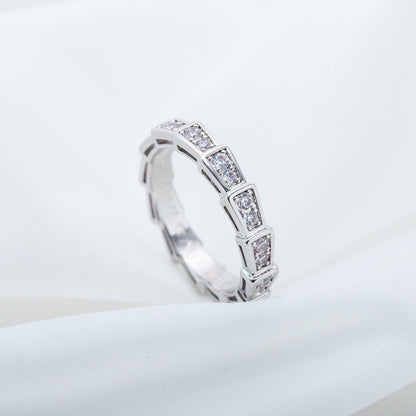 [LumiVibe]SERPENTI RING SILVER DIAMOND PAVED 3MM
