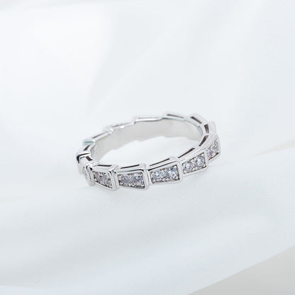 [LumiVibe]SERPENTI RING SILVER DIAMOND PAVED 3MM