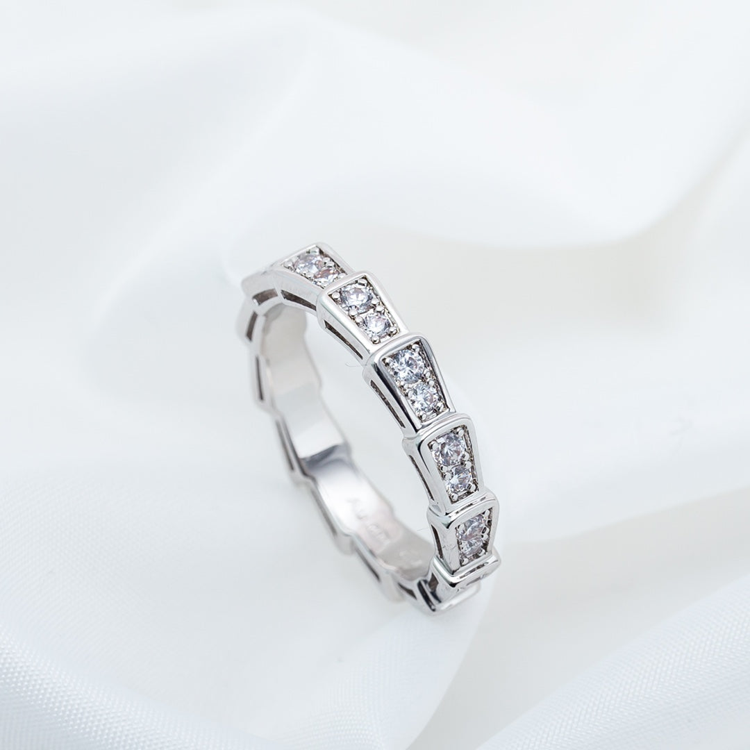 [LumiVibe]SERPENTI RING SILVER DIAMOND PAVED 3MM