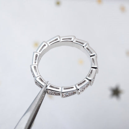 [LumiVibe]SERPENTI RING SILVER DIAMOND PAVED 3MM