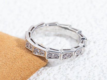 [LumiVibe]SERPENTI RING SILVER DIAMOND PAVED 3MM