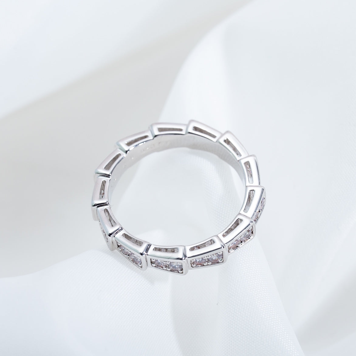 [LumiVibe]SERPENTI RING SILVER DIAMOND PAVED 3MM