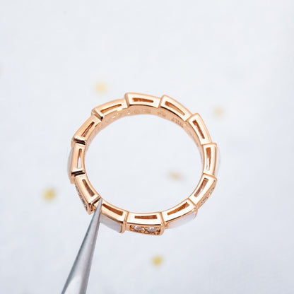 [LumiVibe]SERPENTI RING PINK GOLD DIAMOND MOP 3MM