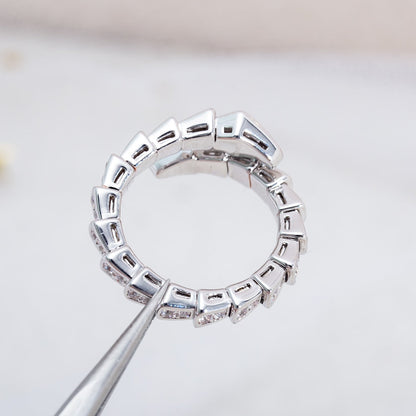 [LumiVibe]SERPENTI RING SILVER DIAMOND PAVED 4MM