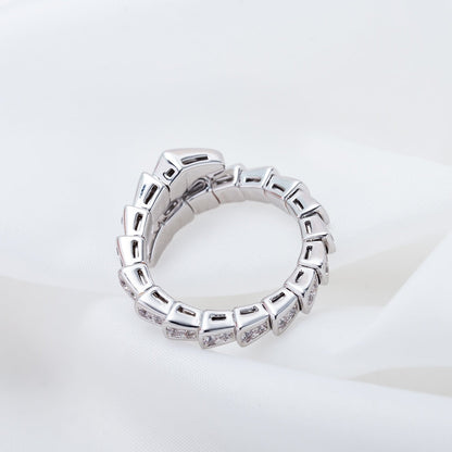 [LumiVibe]SERPENTI RING SILVER DIAMOND PAVED 4MM