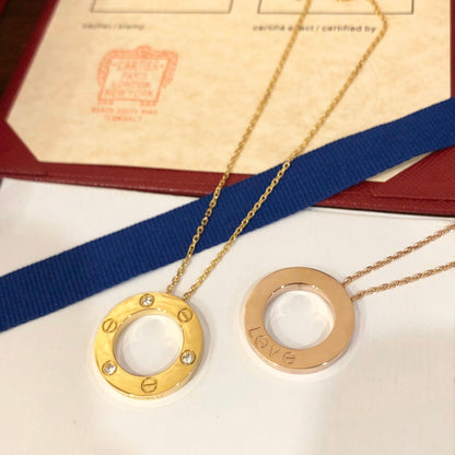 [LumiVibe]LOVE NECKLACE 16MM 3 DIAMONDS
