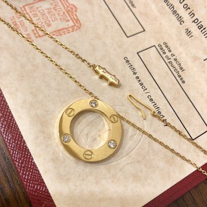 [LumiVibe]LOVE NECKLACE 16MM 3 DIAMONDS
