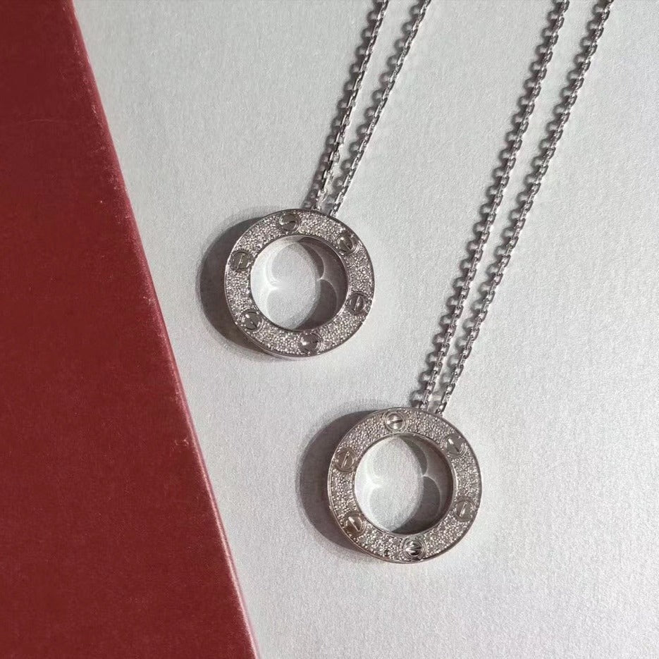 [LumiVibe]LOVE NECKLACE ADJUSTABLE SILVER