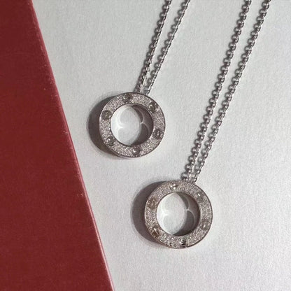 [LumiVibe]LOVE NECKLACE ADJUSTABLE SILVER