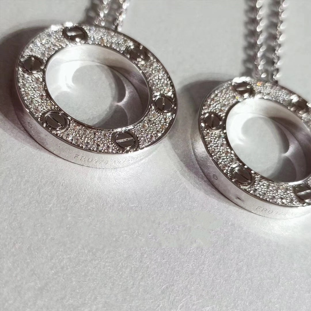 [LumiVibe]LOVE NECKLACE ADJUSTABLE SILVER