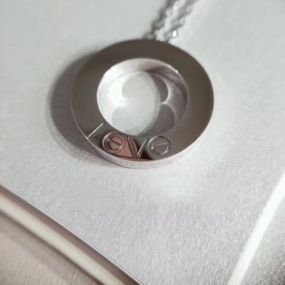 [LumiVibe]LOVE NECKLACE ADJUSTABLE SILVER