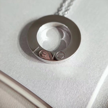 [LumiVibe]LOVE NECKLACE ADJUSTABLE SILVER