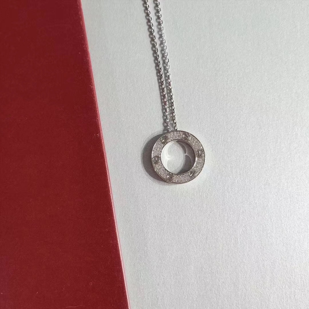 [LumiVibe]LOVE NECKLACE ADJUSTABLE SILVER