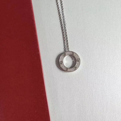 [LumiVibe]LOVE NECKLACE ADJUSTABLE SILVER