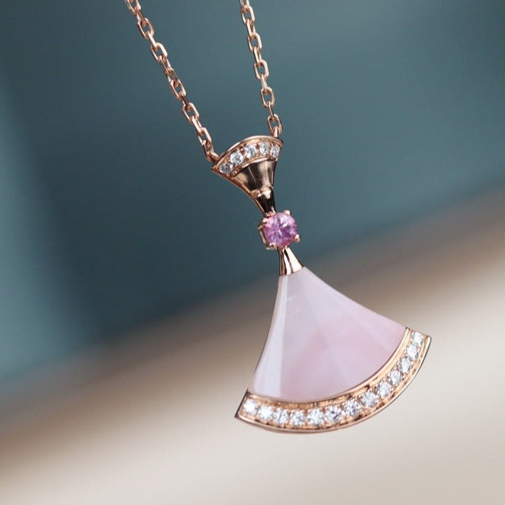 [LumiVibe]DREAM NECKLACE PINK MOP DIAMOND