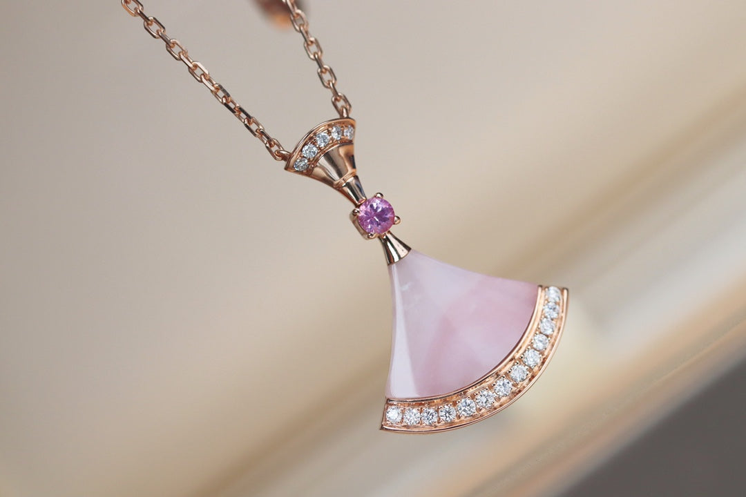 [LumiVibe]DREAM NECKLACE PINK MOP DIAMOND