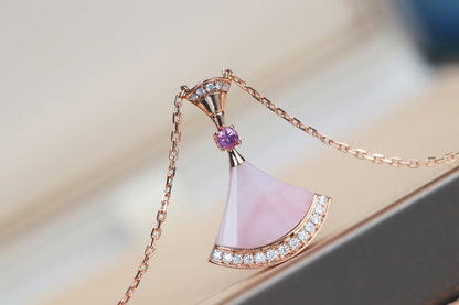 [LumiVibe]DREAM NECKLACE PINK MOP DIAMOND