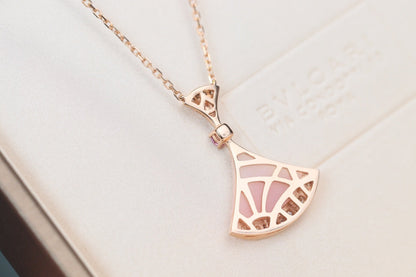 [LumiVibe]DREAM NECKLACE PINK MOP DIAMOND