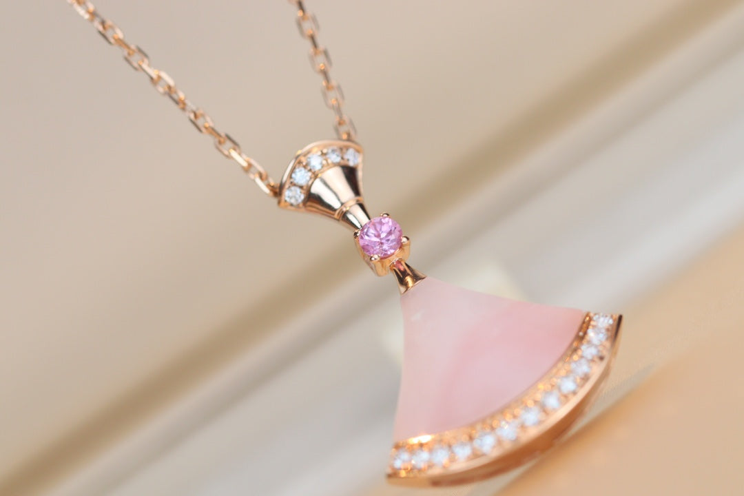 [LumiVibe]DREAM NECKLACE PINK MOP DIAMOND