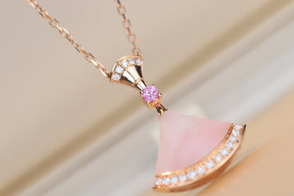 [LumiVibe]DREAM NECKLACE PINK MOP DIAMOND