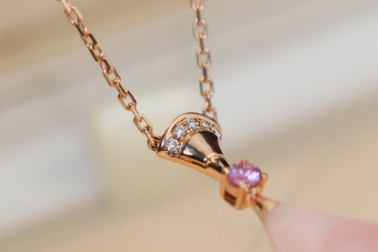 [LumiVibe]DREAM NECKLACE PINK MOP DIAMOND
